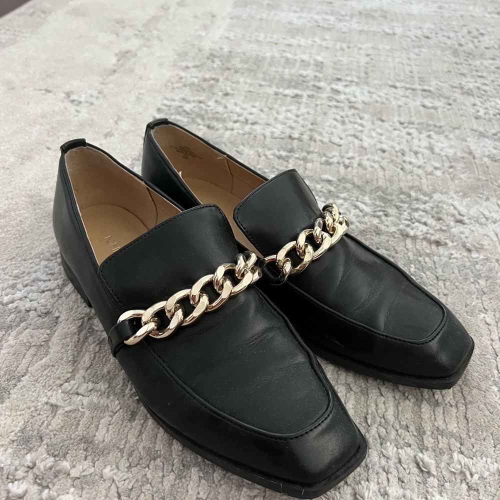 Nine West Loafers with Gold Chain